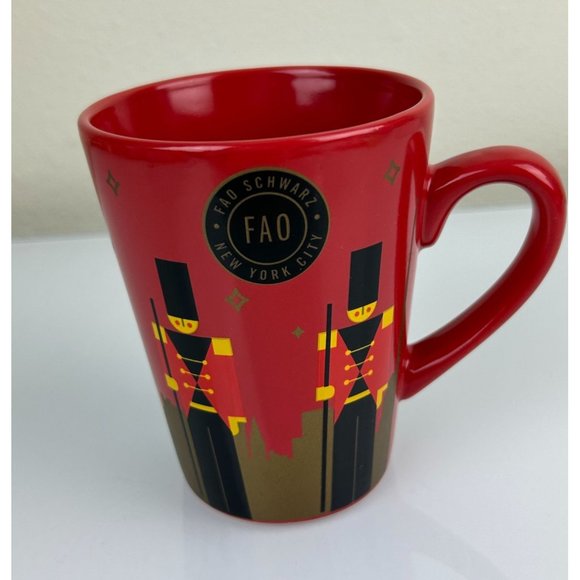 FAO Schwarz New York City Red Christmas Nutcracker Soldier Ceramic Coffee Mug - Picture 4 of 15